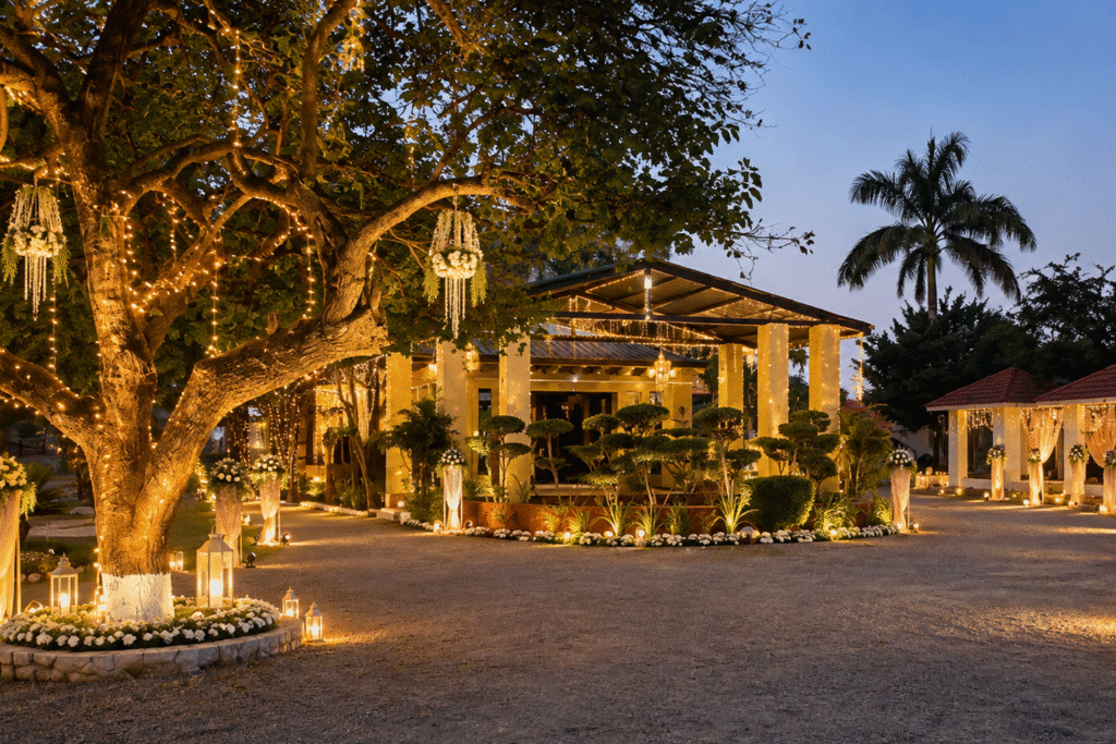 destination wedding resort in jim corbett top angle parking size diff